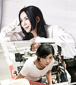映画「嫌な女」主題歌に起用された 竹内まりや(上)と撮影中の黒木瞳監督(下)「嫌な女」