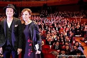 吉田恵輔監督(左)とサブリナ・バラチェッティ氏「ヒメアノ~ル」