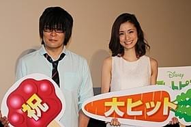 日本語吹き替え版声優を務めた上戸彩と森川智之「ズートピア」