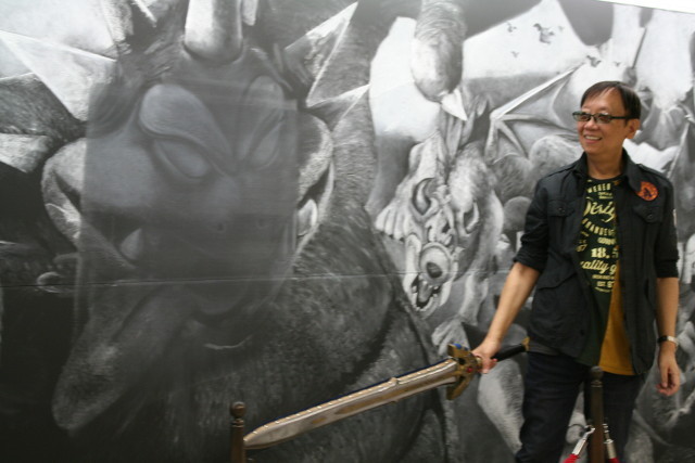 「ドラクエ」生みの親・堀井雄二、巨大黒板アートのバルザックに”かいしんの一撃”！ - 画像4