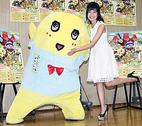 アフレコに臨んだふなっしーと小島瑠璃子