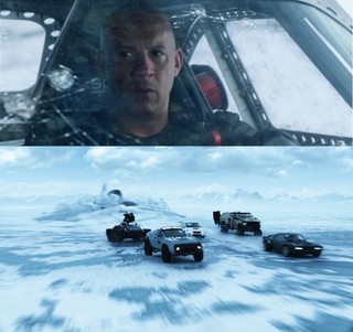 「ワイスピ」氷河チェイス映像公開！車ごと水中に沈んだ仲間をどう助ける？