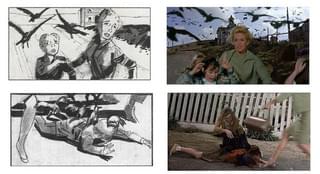 ハロルドが手がけた絵コンテと場面写真「ハロルドとリリアン ハリウッド・ラブストーリー」