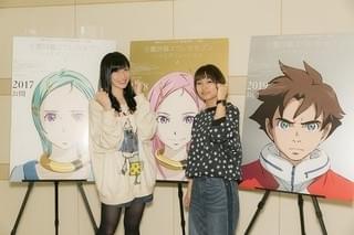 アフレコを終えた三瓶と名塚「交響詩篇エウレカセブン ポケットが虹でいっぱい」