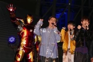 「アベンジャーズ」×「超特急」スカイツリー点灯式に天龍源一郎が乱入！