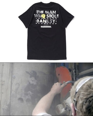 「バンクシーを盗んだ男」、人気ブランド「NEIGHBORHOOD」とのコラボTシャツ発売