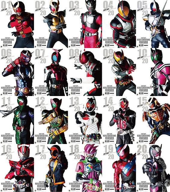 クウガからジオウまで…平成ライダー20人を完全撮り下ろし 「平成ジェネレーションズ」キャラポス完成