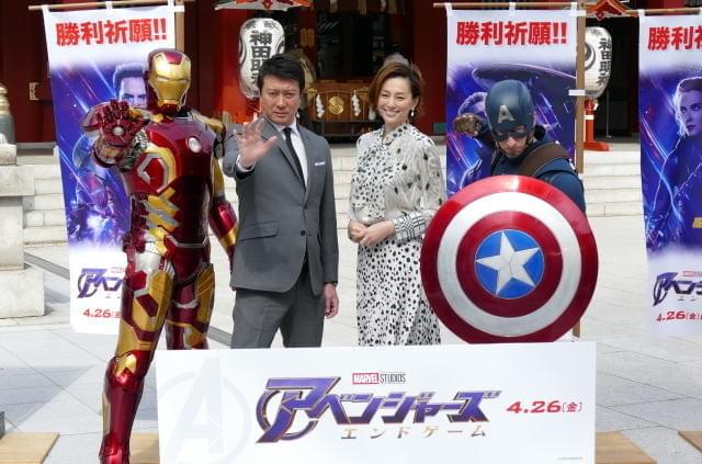 米倉涼子＆加藤浩次、“必勝のパワースポット”神田明神で「アベンジャーズ」ヒット祈願