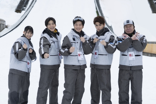 極寒の長野県白馬スキージャンプ競技場で撮影中！