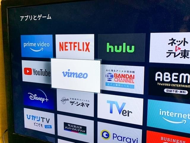 Vimeoもテレビ画面で観られる！