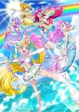 4人のプリキュアと人魚のローラを描いたメインビジュアル