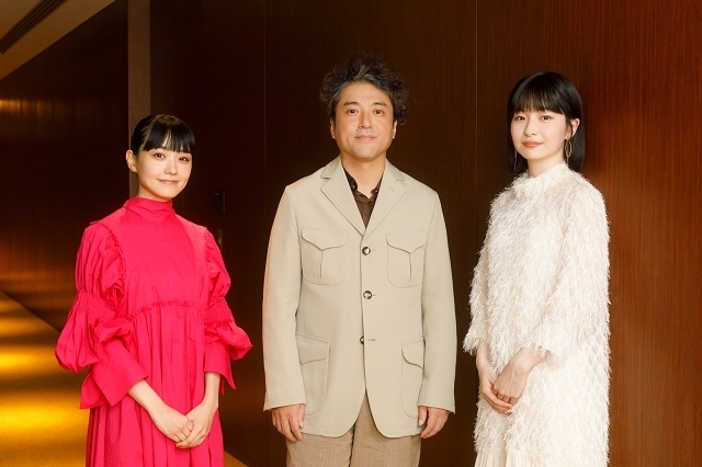 取材に応じた（左から）奈緒、ムロツヨシ、中田乃愛