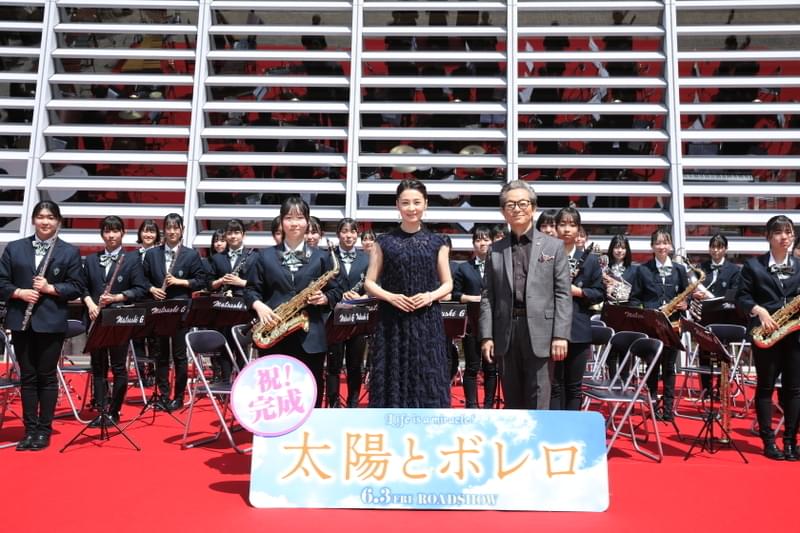 檀れい＆水谷豊、「太陽とボレロ」ロケ地・松本に凱旋 地元高校生の演奏に感激