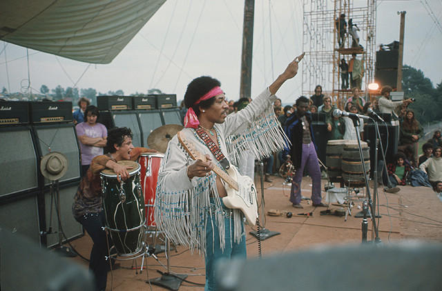 ジミ・ヘンドリックスの「1969'ウッドストック・フェスティバル」の画像
