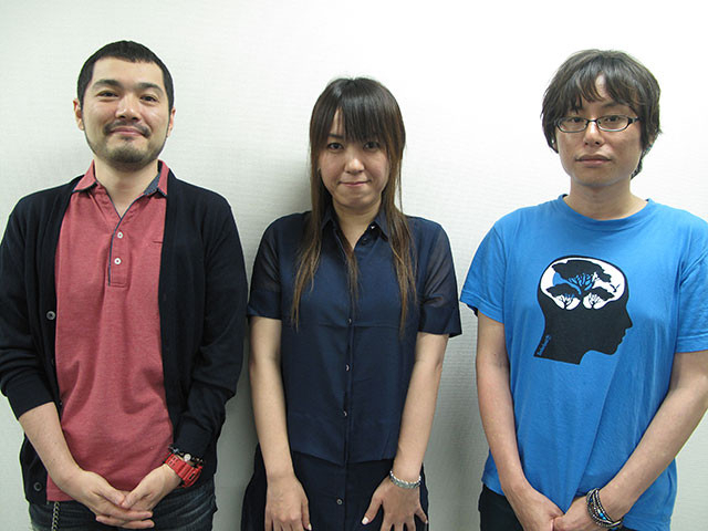 （左から）田中、岡田、長井監督