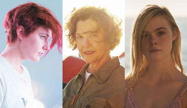 (左から)グレタ・ガーウィグ、アネット・ベニング、エル・ファニング